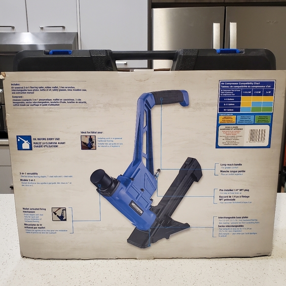 MASTERCRAFT Air powered 3 in 1 flooring Nailer BNIB - Picture 2 of 2